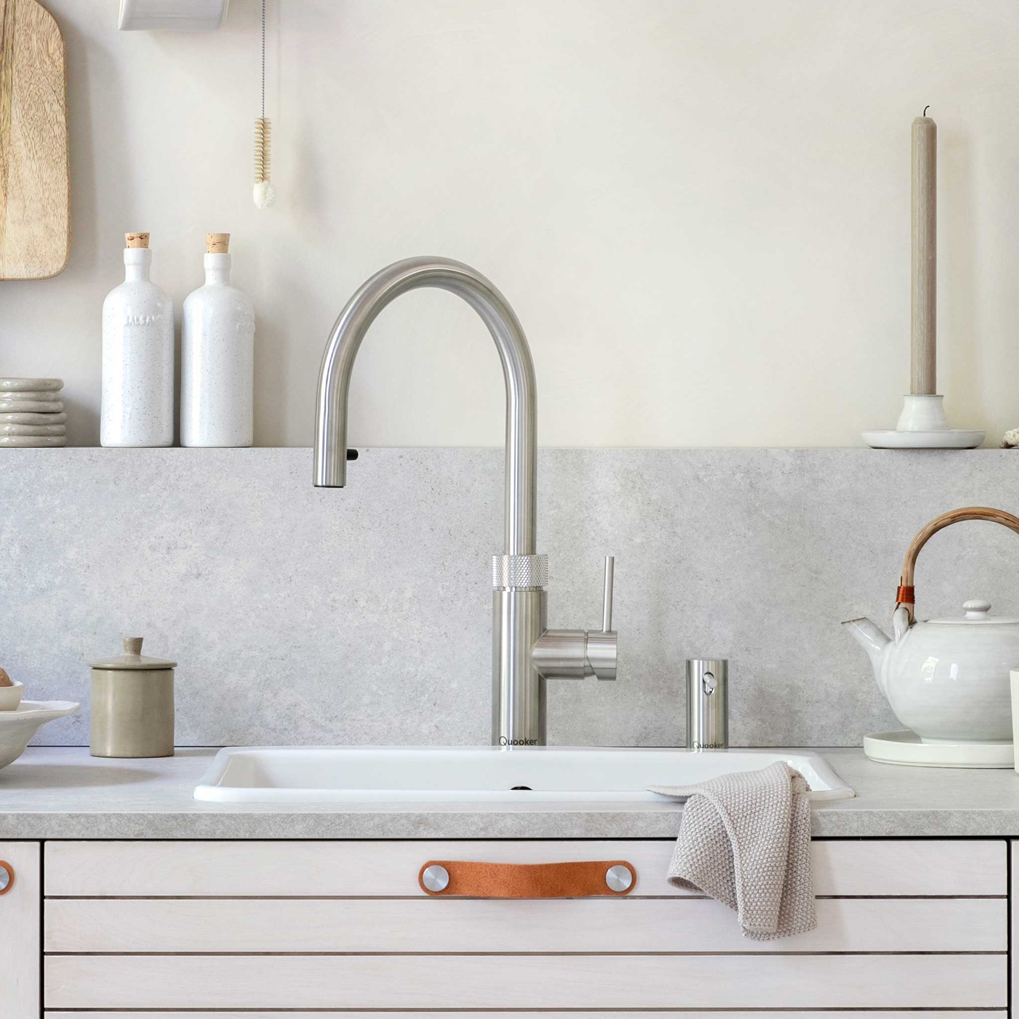 Quooker Flex en Nordic Zeeppomp roestvrij staal